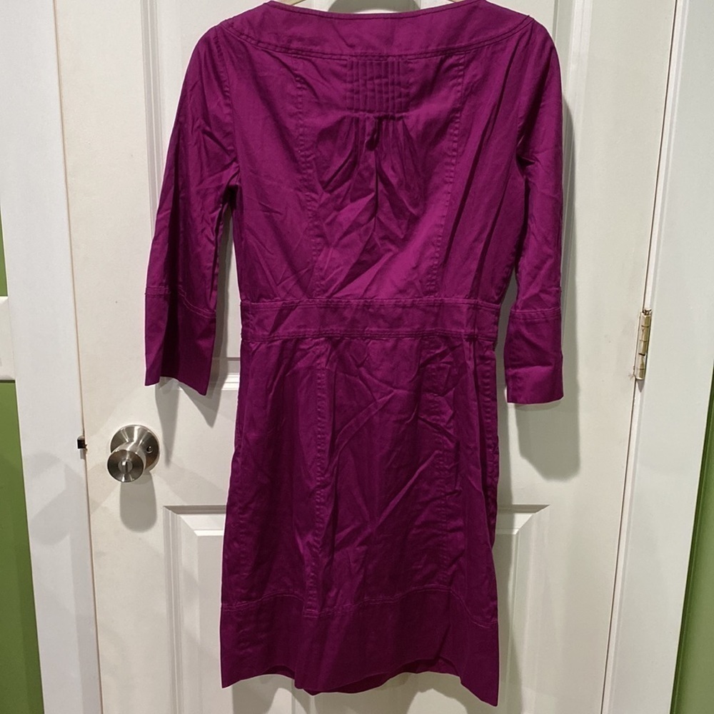 DVF Pleat Detail Half Sleeve Sheath Dress - Picture 6 of 9